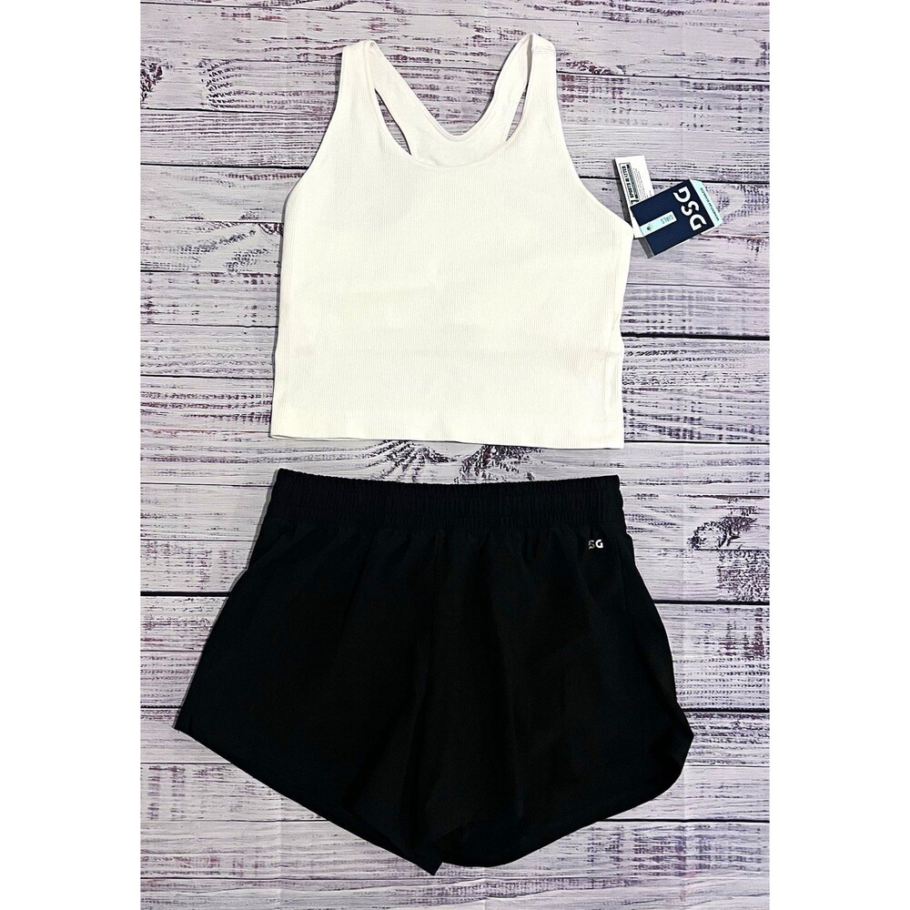DSG Girls Ribbed Seamless Tank Top & Shorts Athletic Outfit Set NWT XL